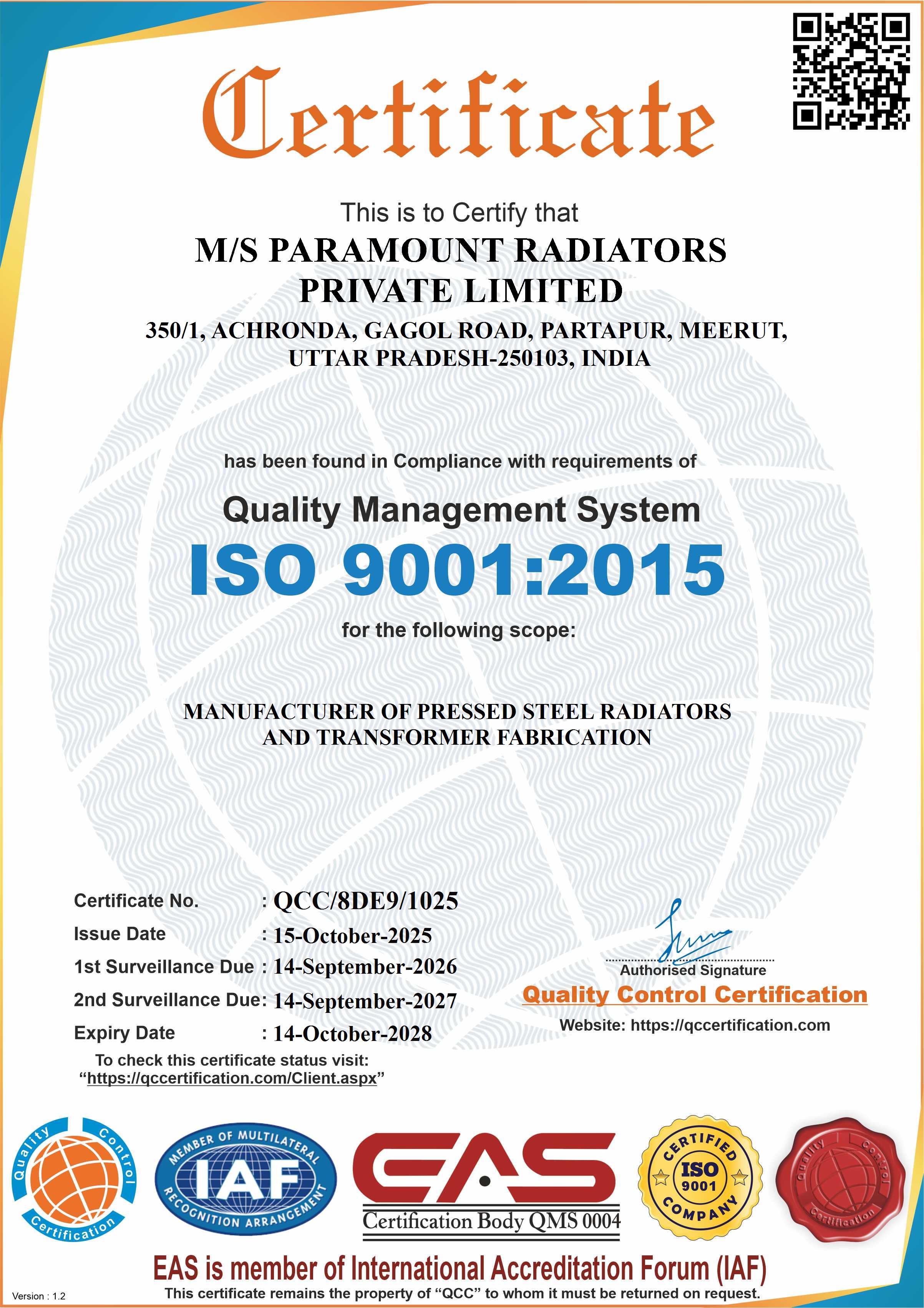 Steel Pressed Transformer Radiators 520mm